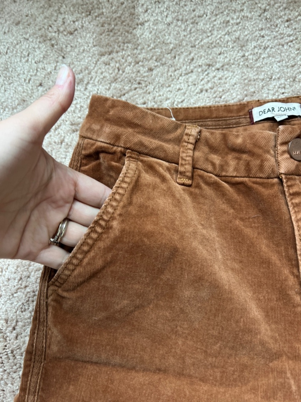 Dear John Corduroy Pants in Rust Brown - Picture 3 of 10